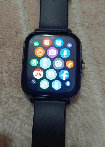 Siyah Akıllı Saat USB Şarjlı - Görsel 4