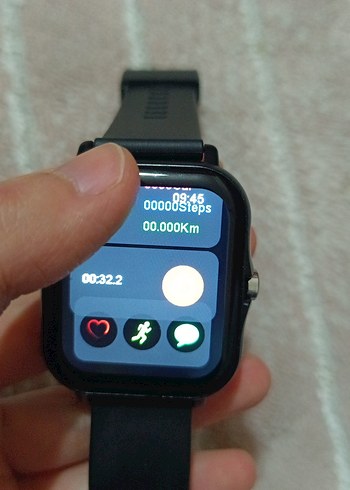 Siyah Akıllı Saat USB Şarjlı - Görsel 9