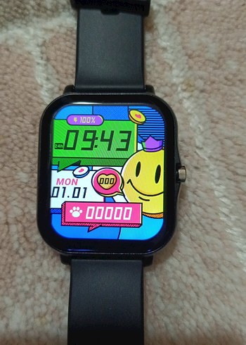 Siyah Akıllı Saat USB Şarjlı - Görsel 2