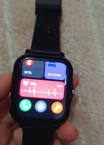 Siyah Akıllı Saat USB Şarjlı - Görsel 12