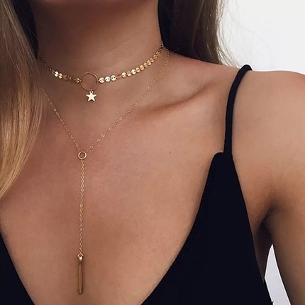 2 katlı #choker kolye 