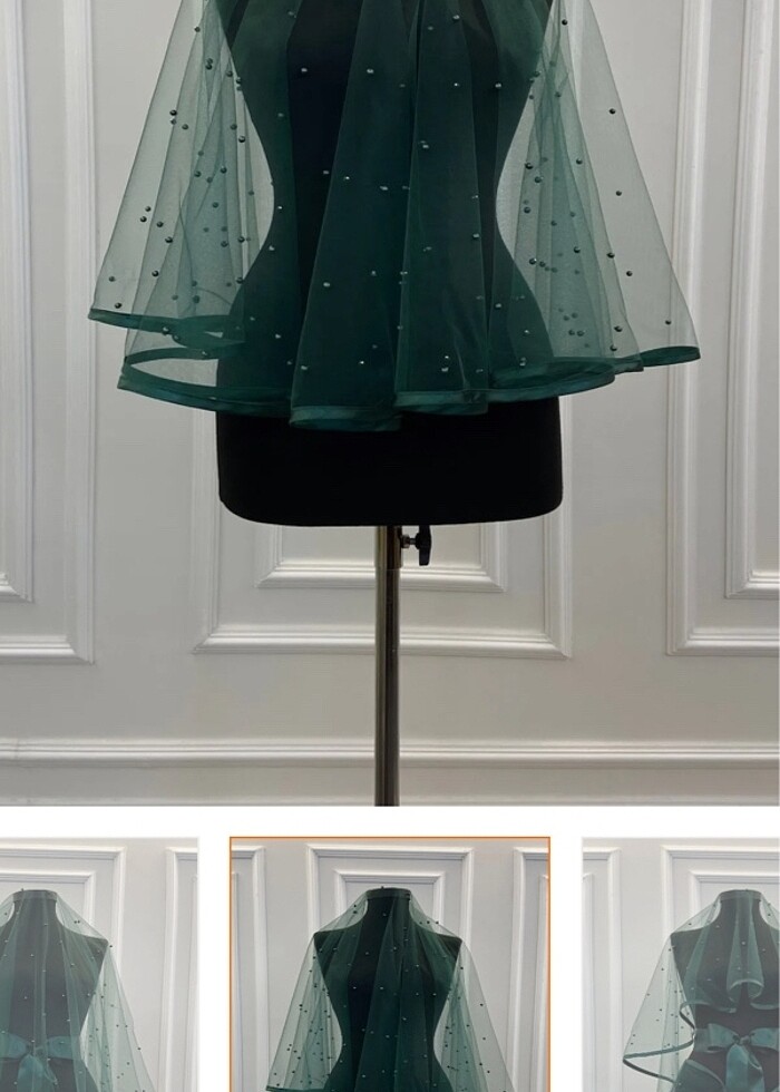 Duvak yeşil ve kırmızı - Görsel 2