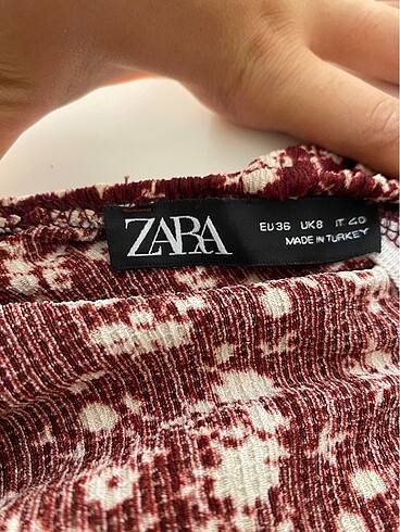 s Beden bordo Renk zara drapeli elbise