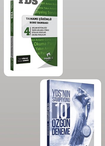 Modadil yayınları YDS soru bankası ve denemeler