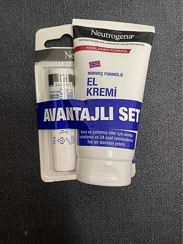 Neutrogena el kremi ve dudak kremi
