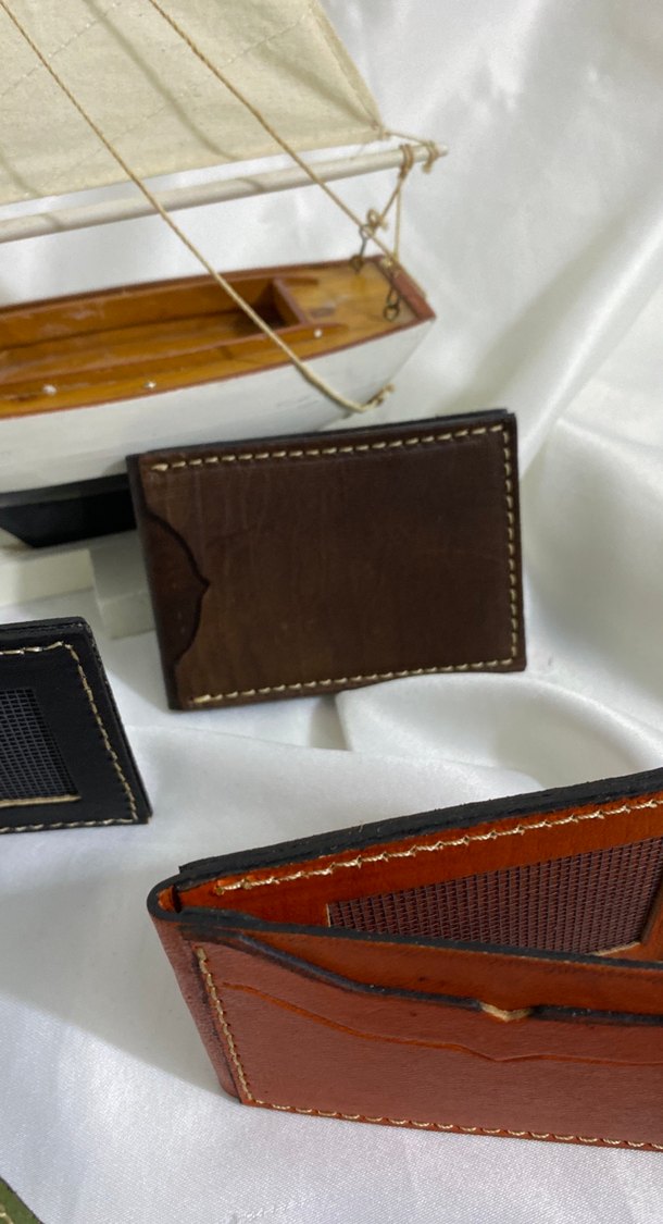 Renkli Deri katlanır kartlık erkek Cüzdanı - Görsel 5