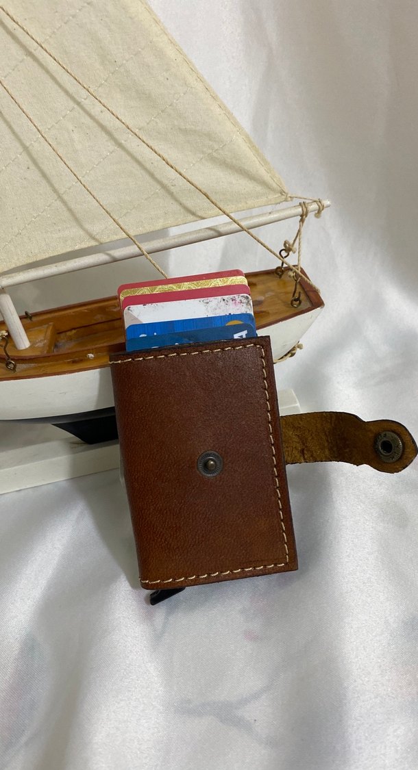 Kahverengi Minimalist Erkek Cüzdan - Görsel 2