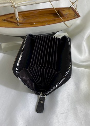 Fermuarlı Süet Kahverengi akordiyon Cüzdanı - Görsel 2