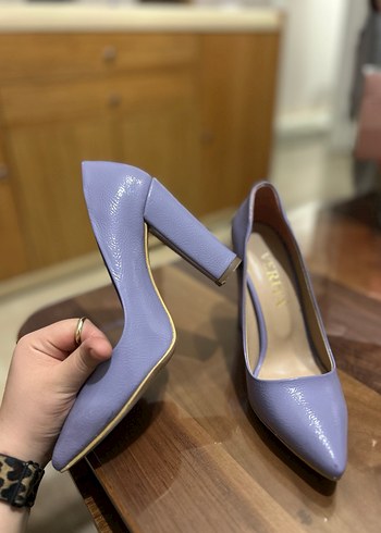 Pastel Mor Stiletto Kadın Topuklu Ayakkabı - Görsel 2