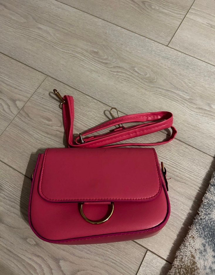 Pembe ve Bej Deri Kadın Çanta iki adet çanta fiyatıdır - Görsel 2