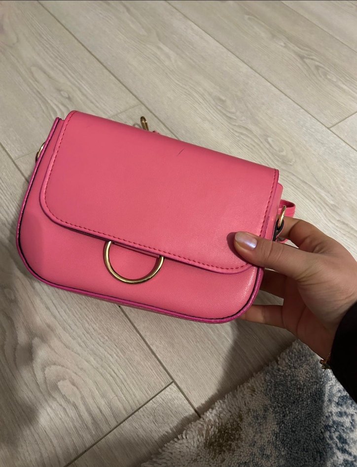 Pembe ve Bej Deri Kadın Çanta iki adet çanta fiyatıdır - Görsel 3