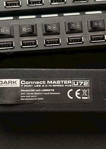 Siyah Çoklu USB Hub Anahtarlı - Görsel 3