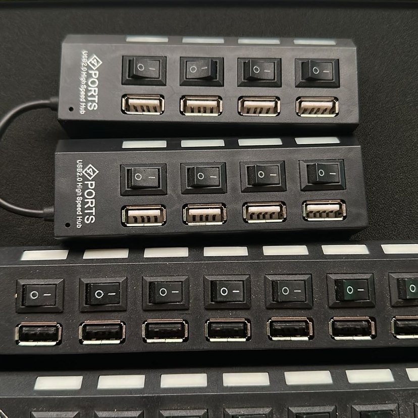 Siyah Çoklu USB Hub Anahtarlı - Görsel 4