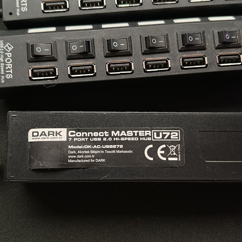 Siyah Çoklu USB Hub Anahtarlı - Görsel 3