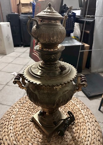 Pirinç Bakır Semaver Çaydanlık - Görsel 4