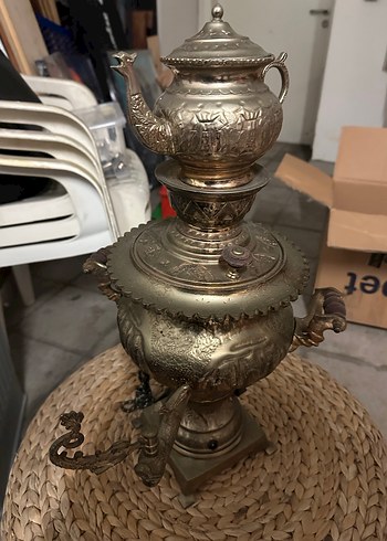 Pirinç Bakır Semaver Çaydanlık - Görsel 5