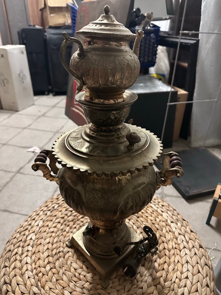 Pirinç Bakır Semaver Çaydanlık - Görsel 4