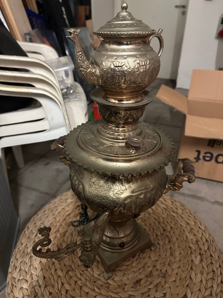 Pirinç Bakır Semaver Çaydanlık - Görsel 5