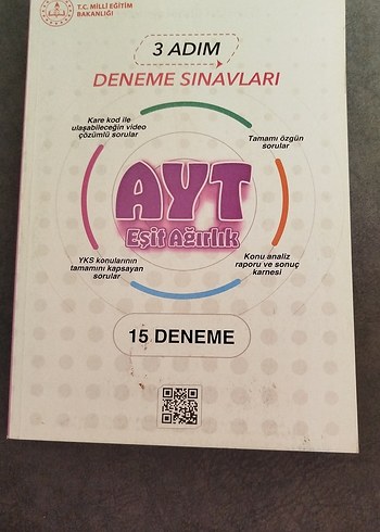 3 Adım AYT Eşit Ağırlık 15 Deneme Sınavı