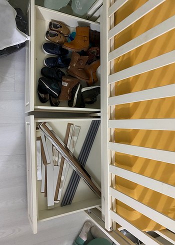 Beyaz Ahşap Bebek Beşiği - Görsel 6