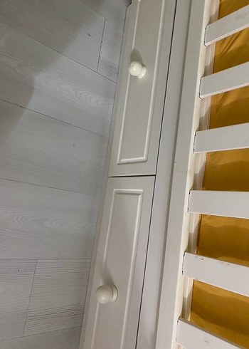 Beyaz Ahşap Bebek Beşiği - Görsel 7