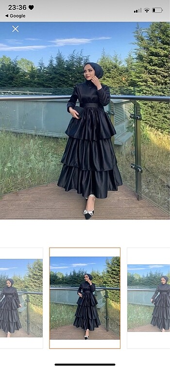 Kat kat tesettürlü elbise - Görsel 2