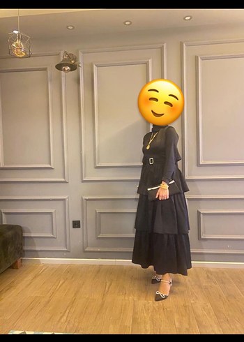 Kat kat tesettürlü elbise - Görsel 5