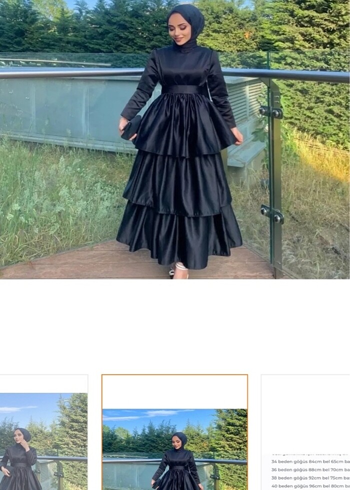 Kat kat tesettürlü elbise - Görsel 3