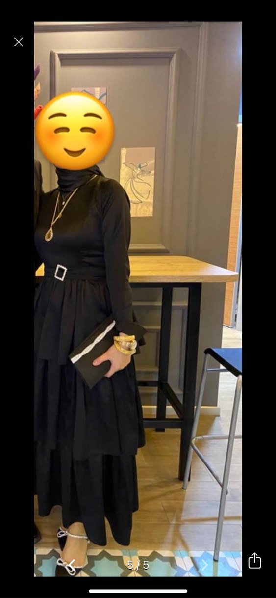 Kat kat tesettürlü elbise - Görsel 4