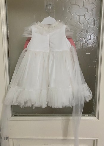 Kız Çocuk Fırfırlı Beyaz Elbise - Görsel 2