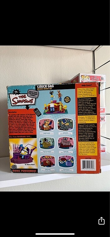 m Beden sarı Renk The simpsons couch gag mcfarlane deluxe set