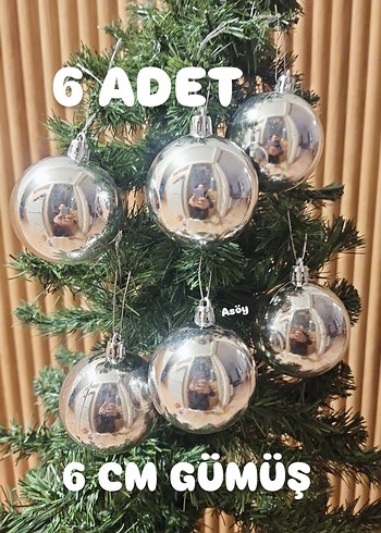 gümüş yılbaşı süsü - Görsel 2