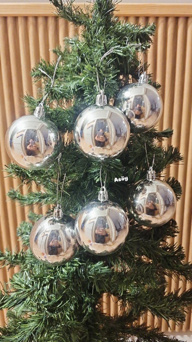 gümüş yılbaşı süsü - Görsel 3