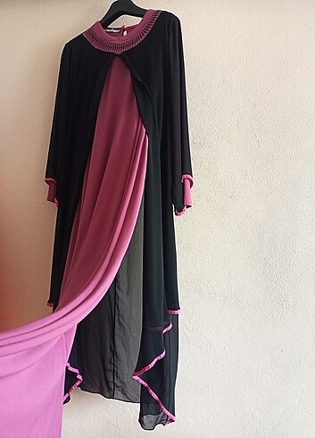 50 Beden siyah Renk Pelerin model elbise