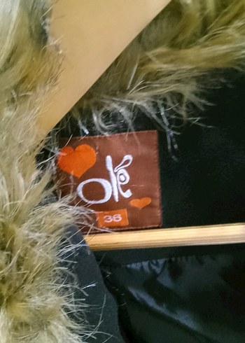 Kürklü Yaka Siyah Kadın Kaban - Görsel 4