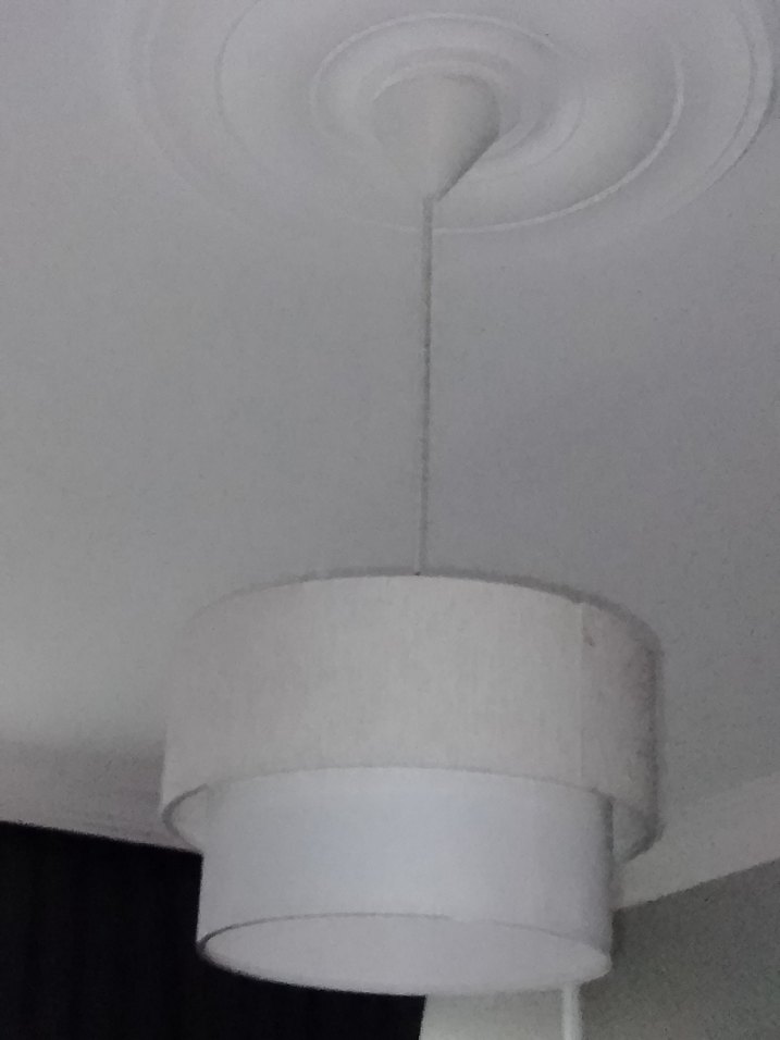 Bej ve Gri Çift Katmanlı Sarkıt Avize - Görsel 2