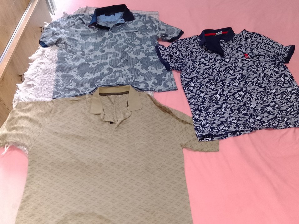 Gri Erkek Polo Tişört, Kısa Kollu, Düğmeli - Görsel 2