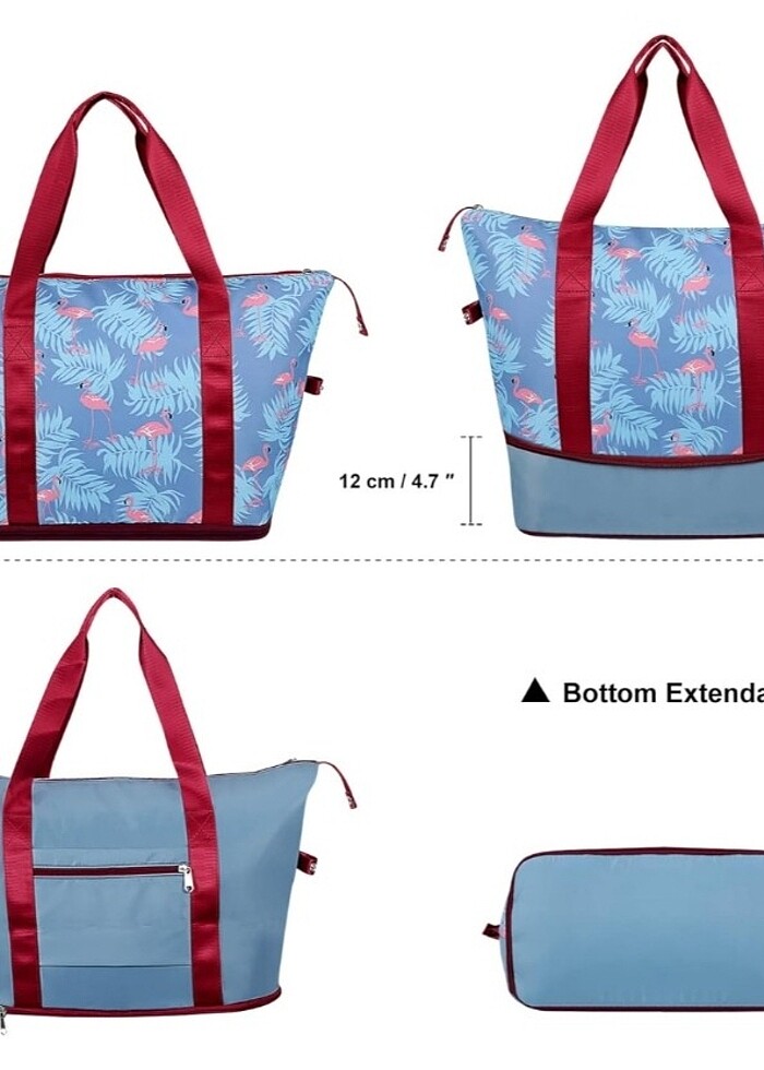 Kadın Seyahat Spor Çantası Hafif Spor Spor Çantası Su Geçirmez H - Görsel 2