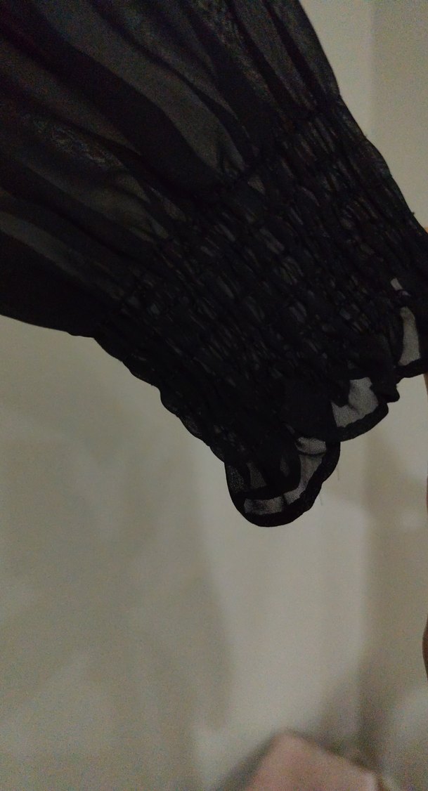 Uzun Kollu Siyah Gotik Uzun Elbise - Görsel 3