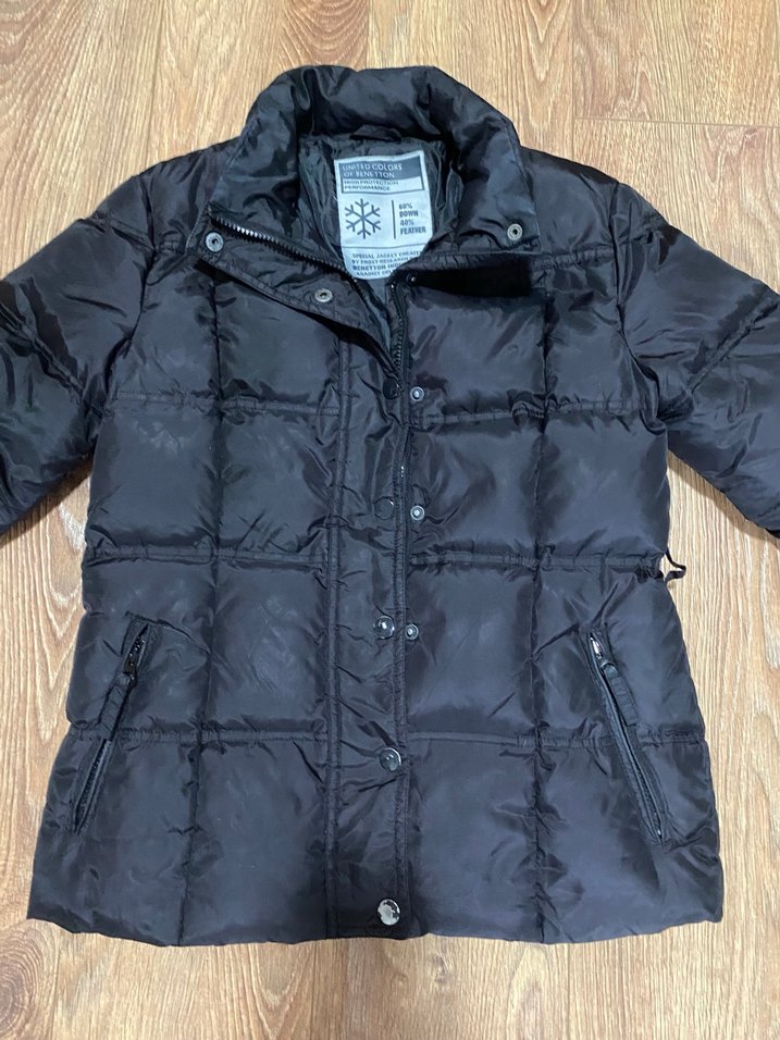 Benetton kaz tüyü mont unisex - Görsel 3