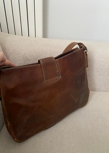 Deriko marka Kahverengi Dana Deri Bohem Kadın Çanta - Görsel 2