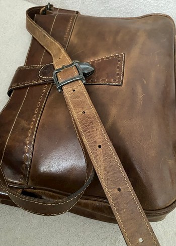 Deriko marka Kahverengi Dana Deri Bohem Kadın Çanta - Görsel 6