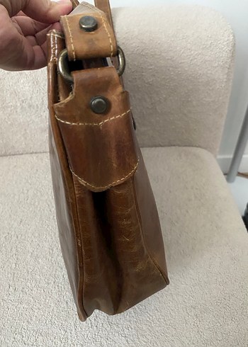 Deriko marka Kahverengi Dana Deri Bohem Kadın Çanta - Görsel 5