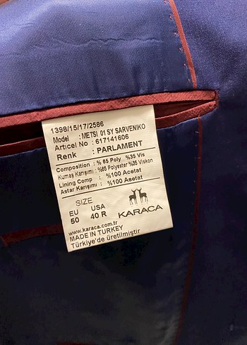 Karaca marka erkek ceket Erkek Ceket - Görsel 5