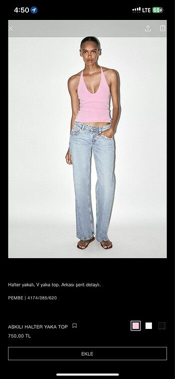 zara pembe top