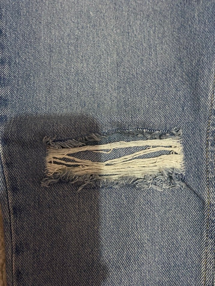 Yırtık Detaylı Midi Boy Kadın Kot Pantolon - Görsel 2