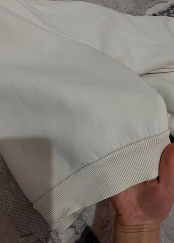 Kapüşonlu Baskılı Gri Kadın Sweatshirt - Görsel 6