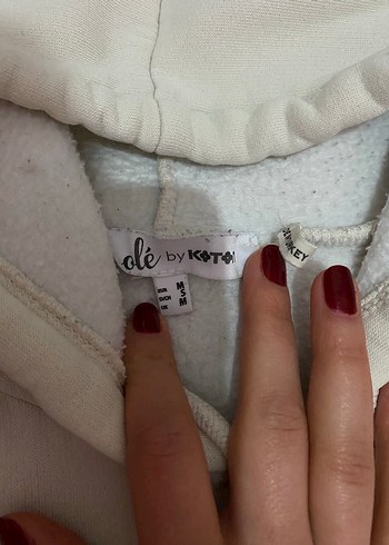 Kapüşonlu Baskılı Gri Kadın Sweatshirt - Görsel 5