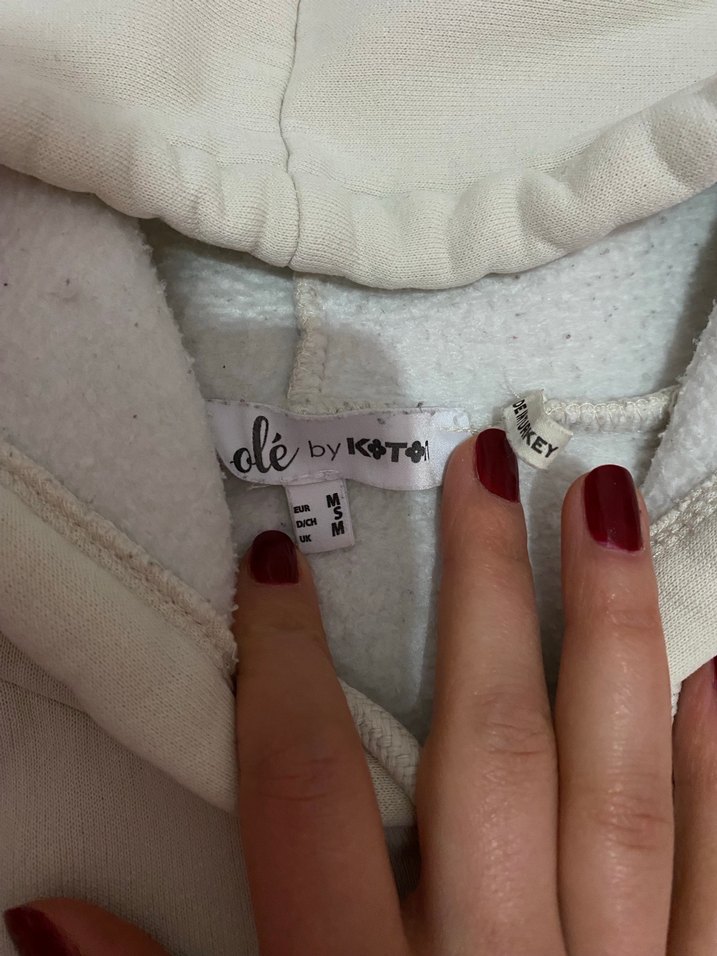 Kapüşonlu Baskılı Gri Kadın Sweatshirt - Görsel 5