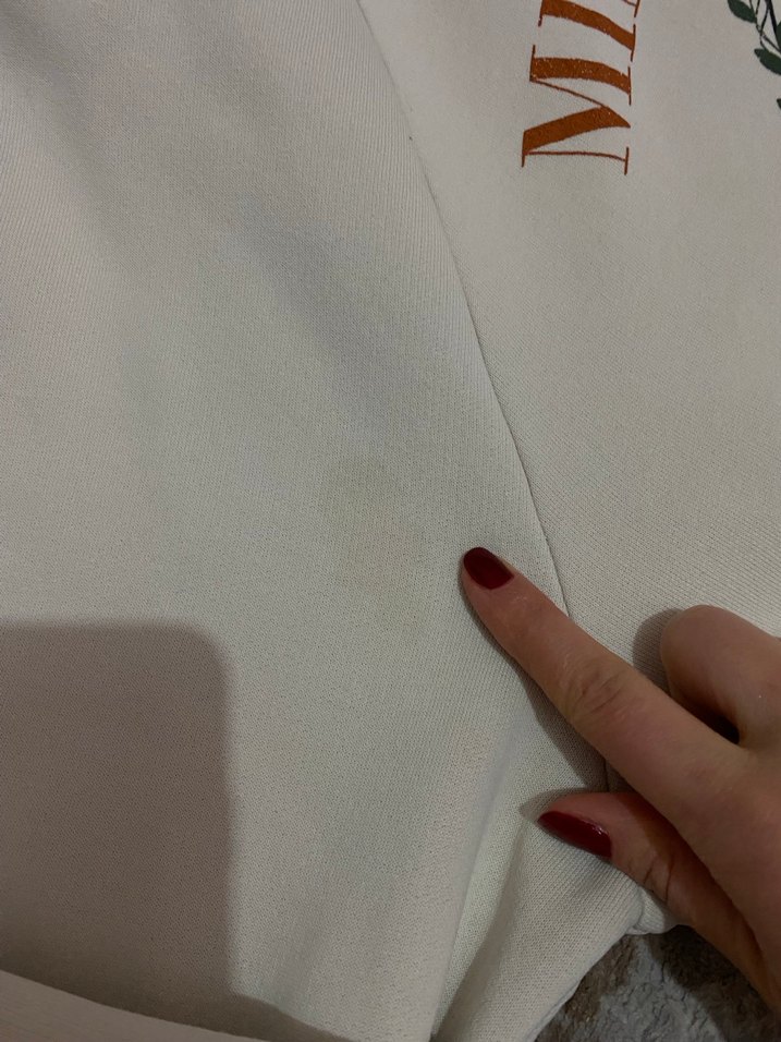 Kapüşonlu Baskılı Gri Kadın Sweatshirt - Görsel 3